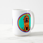 Niedlicher Cartoon Dog mit Collar Kaffeetasse (VorderseiteRechts)