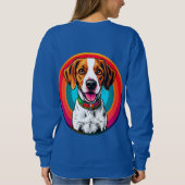 Niedlicher Cartoon Dog mit Collar Sweatshirt (Rückseite)