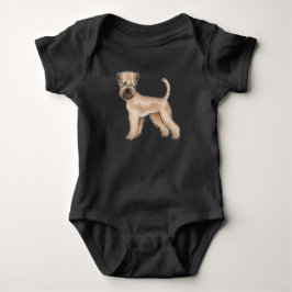 Niedlicher Cartoon Dog mit weichem Wheaten Terrier Baby Strampler