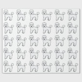 Niedlicher Cartoon Dog Muster Geschenkpapier (Flach)