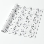 Niedlicher Cartoon Dog Muster Geschenkpapier (Ungerollt)