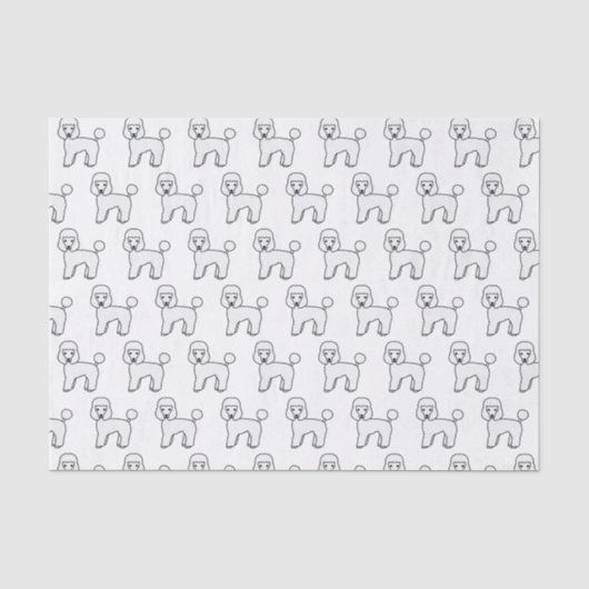 Niedlicher Cartoon Dog Muster Seidenpapier (Vorderseite)