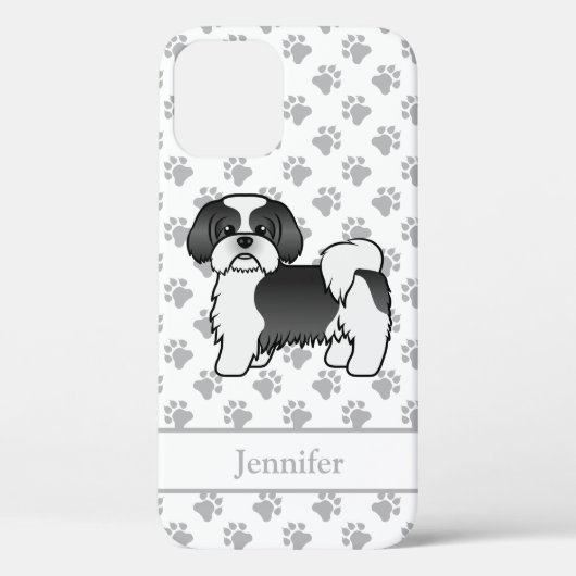 Niedlicher Cartoon Dog & Name Case-Mate iPhone Hülle (Rückseite)