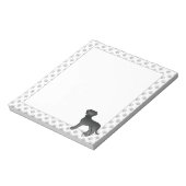 Niedlicher Cartoon Dog Notizblock (Rotiert)
