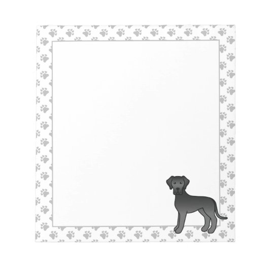 Niedlicher Cartoon Dog Notizblock (Vorderseite)