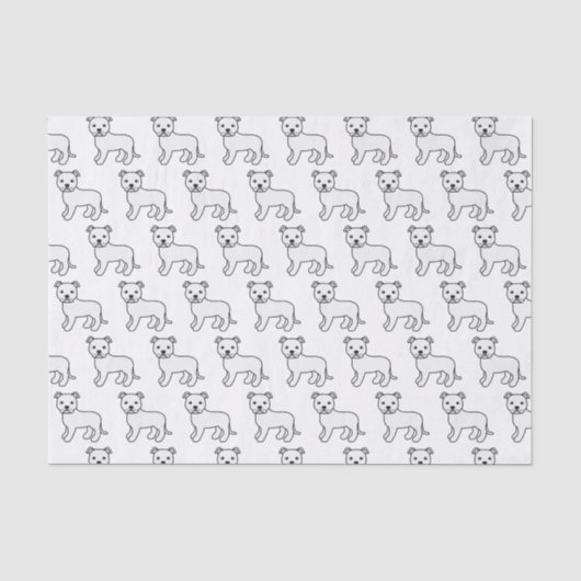 Niedlicher Cartoon Dog Pattern Seidenpapier (Vorderseite)