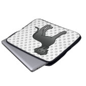 Niedlicher Cartoon Dog & Paws Laptopschutzhülle (Vorne Knopf)