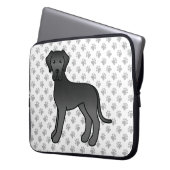 Niedlicher Cartoon Dog & Paws Laptopschutzhülle (Vorderseite Links)