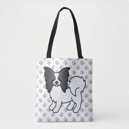 Niedlicher Cartoon Dog & Paws Tasche (Vorderseite)