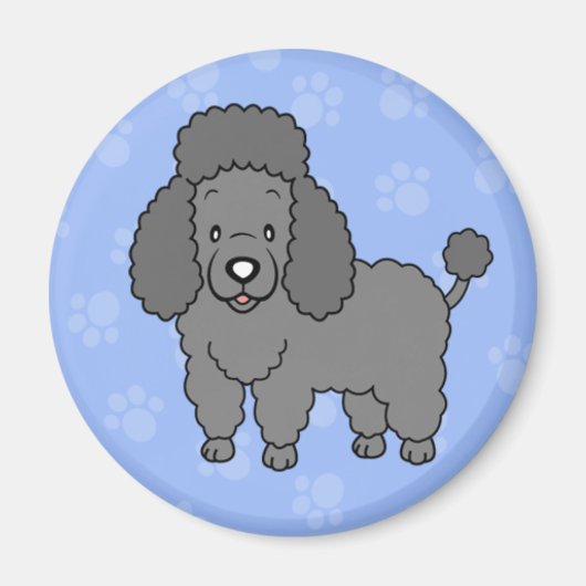 Niedlicher Cartoon Dog Poodle Magnet (Vorne)