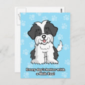 Niedlicher Cartoon Dog Shih Tzu Postcard Postkarte (Vorne/Hinten)