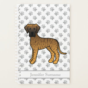 Niedlicher Cartoon Dog & Text mit der Brindle Grea Planer