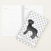 Niedlicher Cartoon Dog & Text von Black Great Dane Planer (Anzeige)