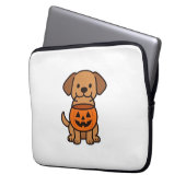 Niedlicher Cartoon Dog Trick-or-Treating Classic T Laptopschutzhülle (Vorderseite Links)