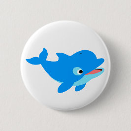 Niedlicher Cartoon Dolphin Button