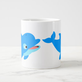 Niedlicher Cartoon Dolphin Jumbo-Tasse
