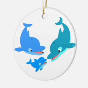Niedlicher Cartoon Dolphin Keramikornament