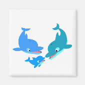 Niedlicher Cartoon Dolphin Magnet (Vorne)