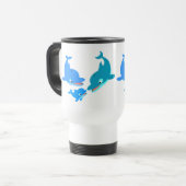 Niedlicher Cartoon Dolphin Reisebecher (Vorderseite Links)