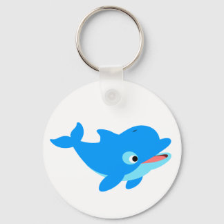Niedlicher Cartoon Dolphin Schlüsselanhänger