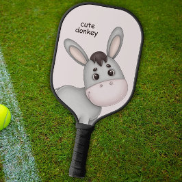 Niedlicher Cartoon Donkey, Baby Animal Pickleball Schläger