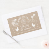 Niedlicher Cartoon Doodle Rustikale Eierkarton Rechteckiger Aufkleber (Umschlag)