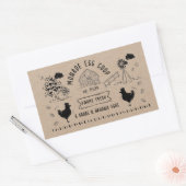 Niedlicher Cartoon Doodle Rustikale Eierkarton Rechteckiger Aufkleber (Umschlag)