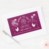 Niedlicher Cartoon Doodle Rustikale Eierkarton Rechteckiger Aufkleber (Umschlag)