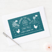 Niedlicher Cartoon Doodle Rustikale Eierkarton Rechteckiger Aufkleber (Umschlag)