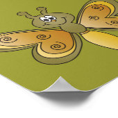 Niedlicher Cartoon Dragonfly Poster (Ecke)