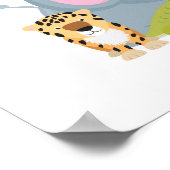 niedlicher Cartoon Dschungelsafari Set Poster (Ecke)
