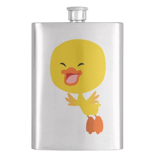 Niedlicher Cartoon Duckling Classic Flask Flachmann (Vorderseite)
