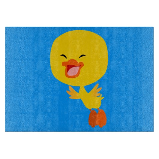 Niedlicher Cartoon Duckling Cutting Board Schneidebrett (Vorderseite)