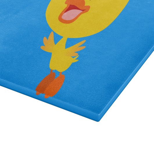Niedlicher Cartoon Duckling Cutting Board Schneidebrett (Ecke)