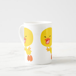 Niedlicher Cartoon Duckling Knochen China Tasse