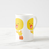 Niedlicher Cartoon Duckling Knochen China Tasse (Vorderseite Rechts)