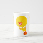 Niedlicher Cartoon Duckling Knochen China Tasse (Vorderseite)