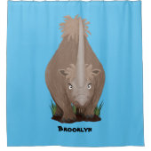 Niedlicher Cartoon Duschvorhang (Vorderseite)