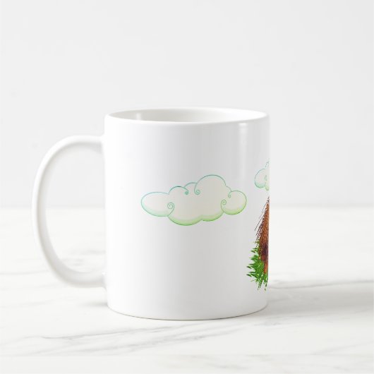 niedlicher Cartoon Echidna Kaffeetasse (Links)