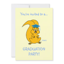 Niedlicher Cartoon Eichhörnchen Outdoor Graduation