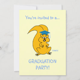 Niedlicher Cartoon Eichhörnchen Outdoor Graduation Einladung