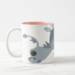 Niedlicher Cartoon Einhorn in eiliger Tasse