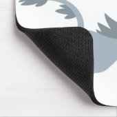 Niedlicher Cartoon Einhorn in einer eiligen Mousep Mousepad (Ecke)