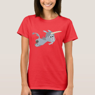 Niedlicher Cartoon Einhorn in einer eiligen T - Sh T-Shirt