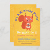 Niedlicher Cartoon Einladung (Vorne/Hinten)