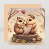 Niedlicher Cartoon Einladung (Vorne/Hinten)