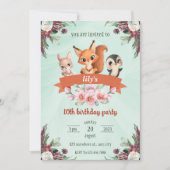 niedlicher Cartoon Einladung (Vorderseite)