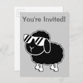 Niedlicher Cartoon Einladungspostkarte (Vorne/Hinten)