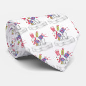 Niedlicher Cartoon Eisbär mit Weihnachtsgeschenken Krawatte (Gerollt)