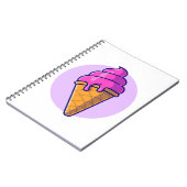 Niedlicher Cartoon Eiscreme Notizblock (Linke Seite)
